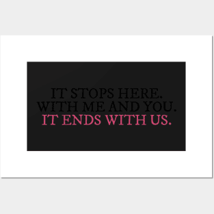 It Ends With Us Quote Sticker Illustration Posters and Art
